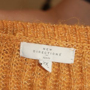 New Directions Gold Cardigan Sweater